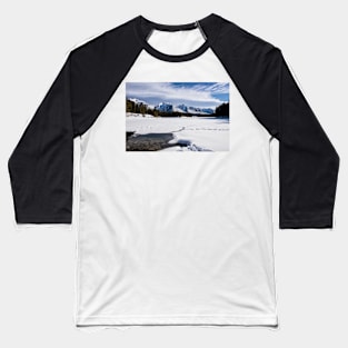 Winter Wonderland Above, Rocky Shores Below Baseball T-Shirt